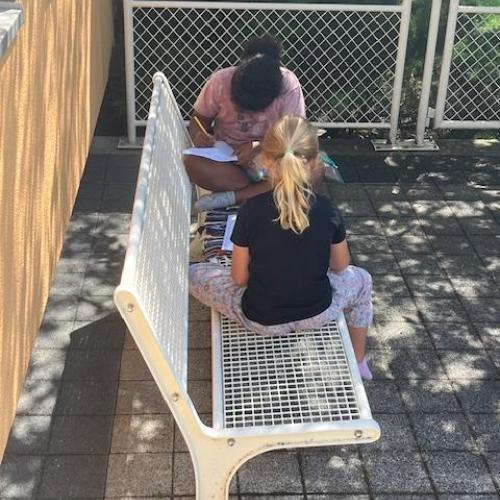 Patenstunde im Freien